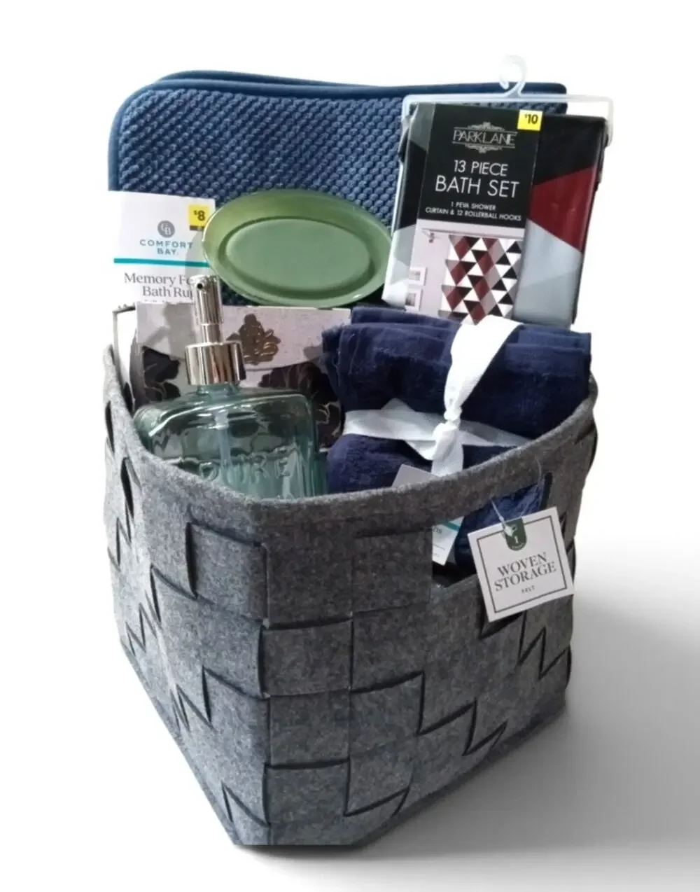 7 Piece Bathroom Accessories Bundle NWT Items Shower Curtain, Mat, Pump, & More